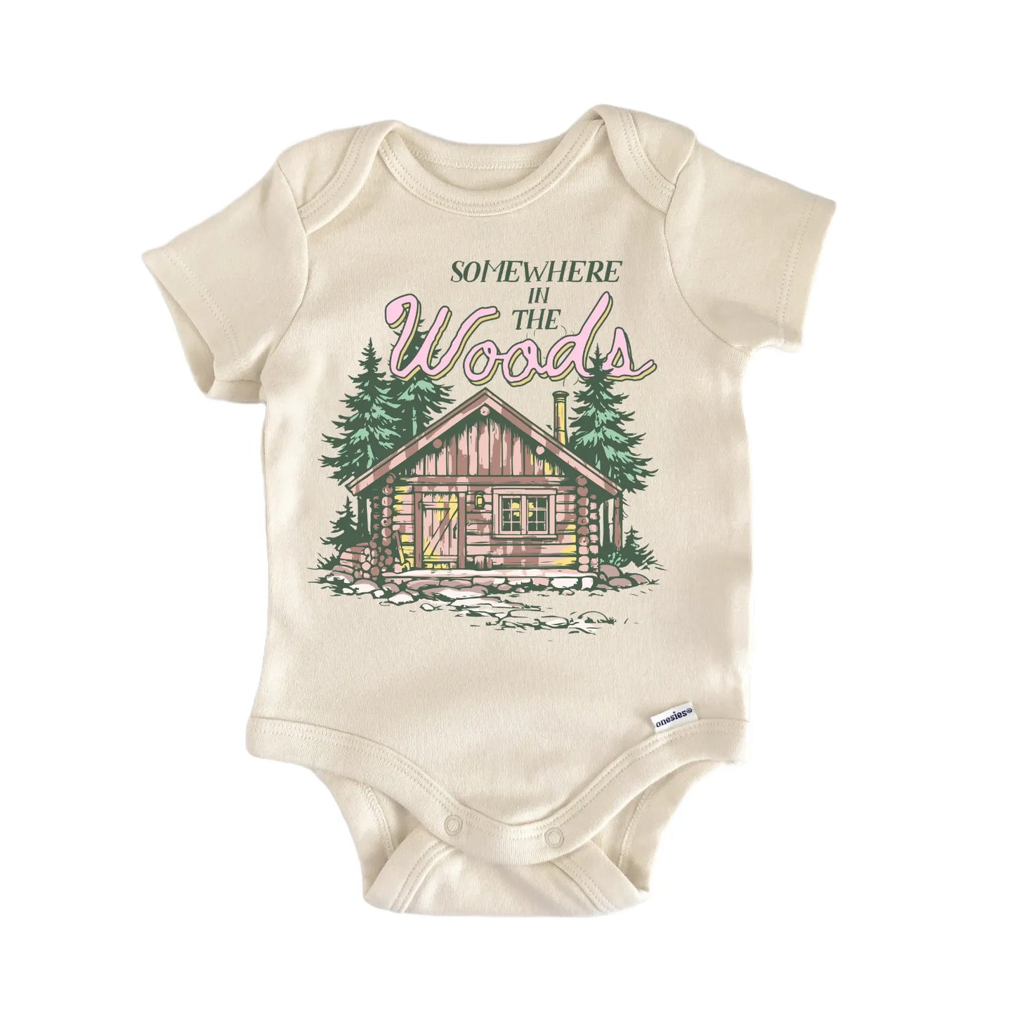 In The Woods Cabin Baby Gift Baby Bodysuit