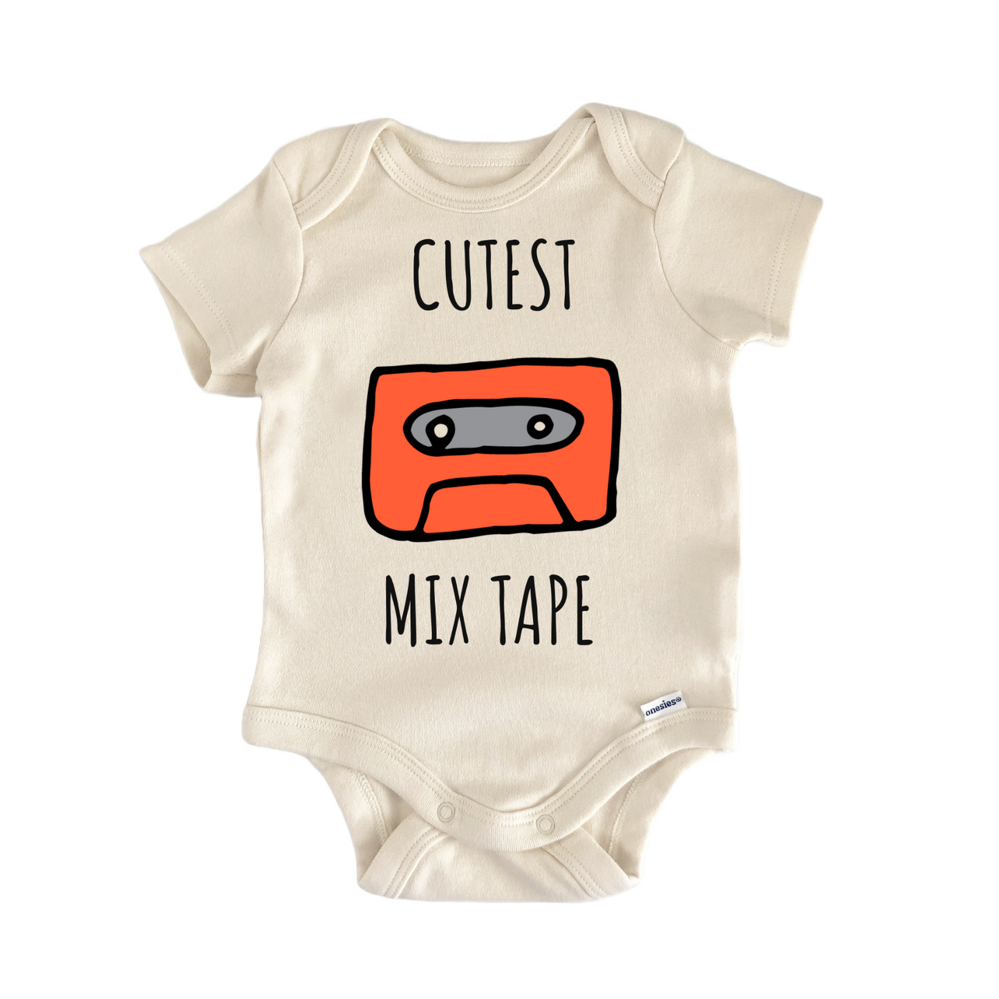 Mix Tape Cassette Music Retro Infant Gift Baby Bodysuit