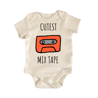 Mix Tape Cassette Music Retro Infant Gift Baby Bodysuit