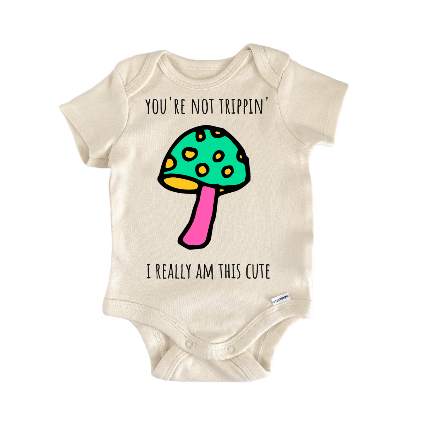Mushroom 70's Groovy Hippie Baby Gift Baby Bodysuit