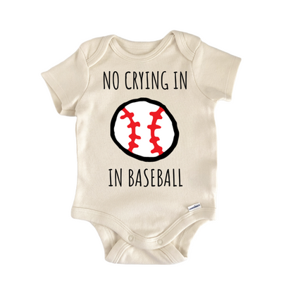 No Crying Baseball Sports Infant Gift Baby Bodysuit