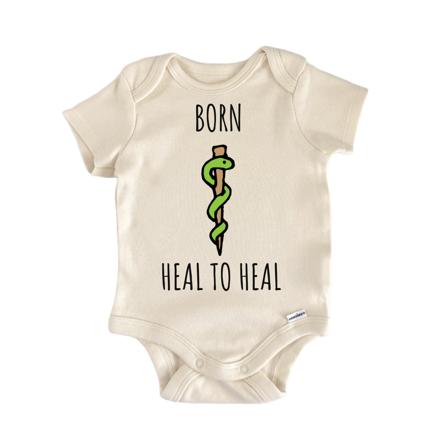 Rod of Asclepius Healer Medic Physician Infant Gift Baby Bodysuit