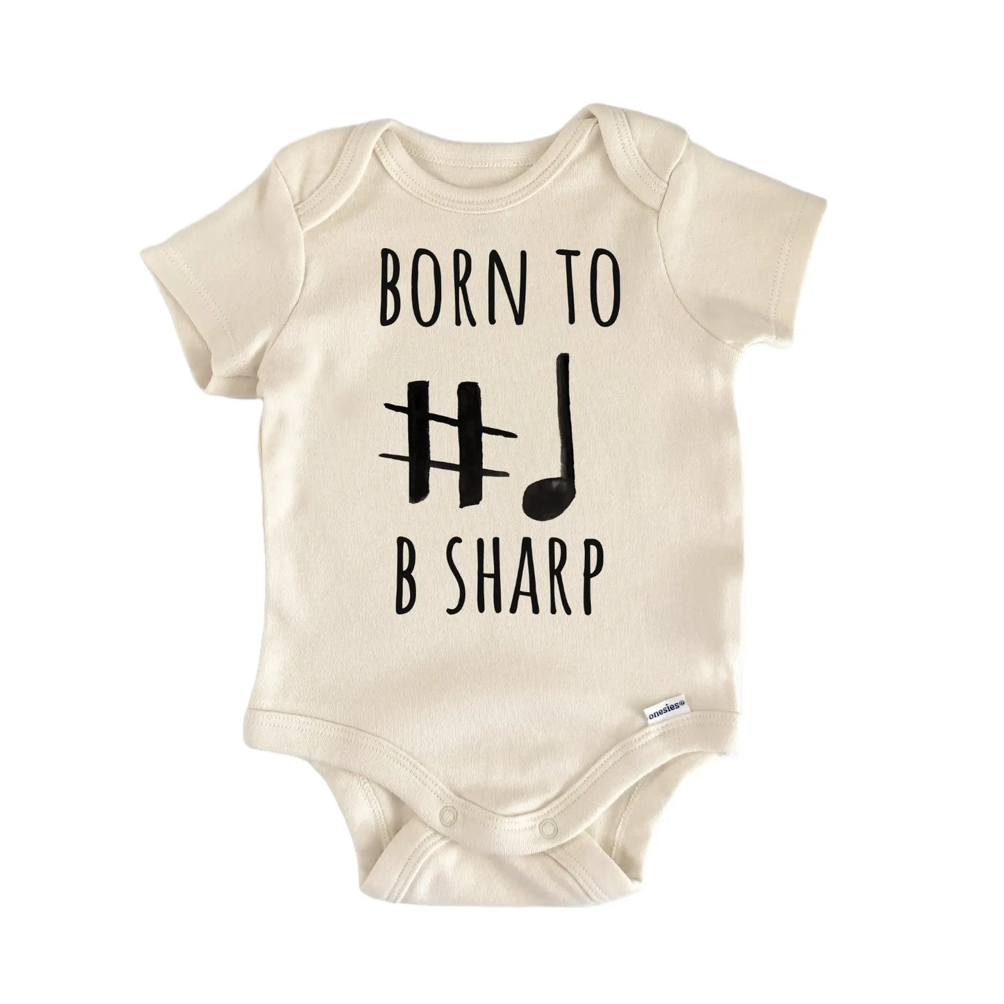 Sharp Note Musical Piano Keyboard Infant Gift Baby Bodysuit