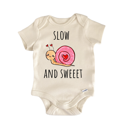 Slow Sweet Snail Bug Insect Infant Gift Baby Bodysuit