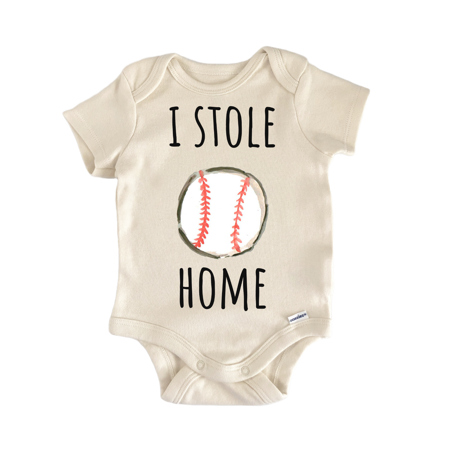 Stole Home Baseball Player Sports Infant Gift Baby Bodysuit