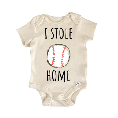 Stole Home Baseball Player Sports Infant Gift Baby Bodysuit