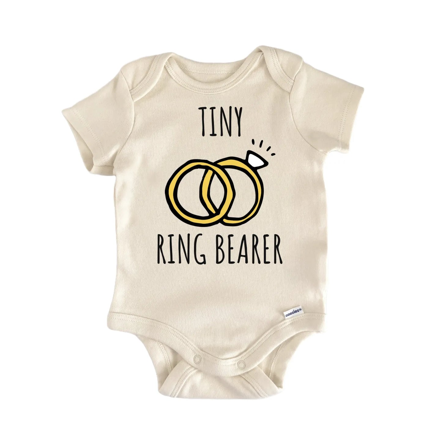 Tiny Ring Bearer Wedding Married Baby Gift Baby Bodysuit