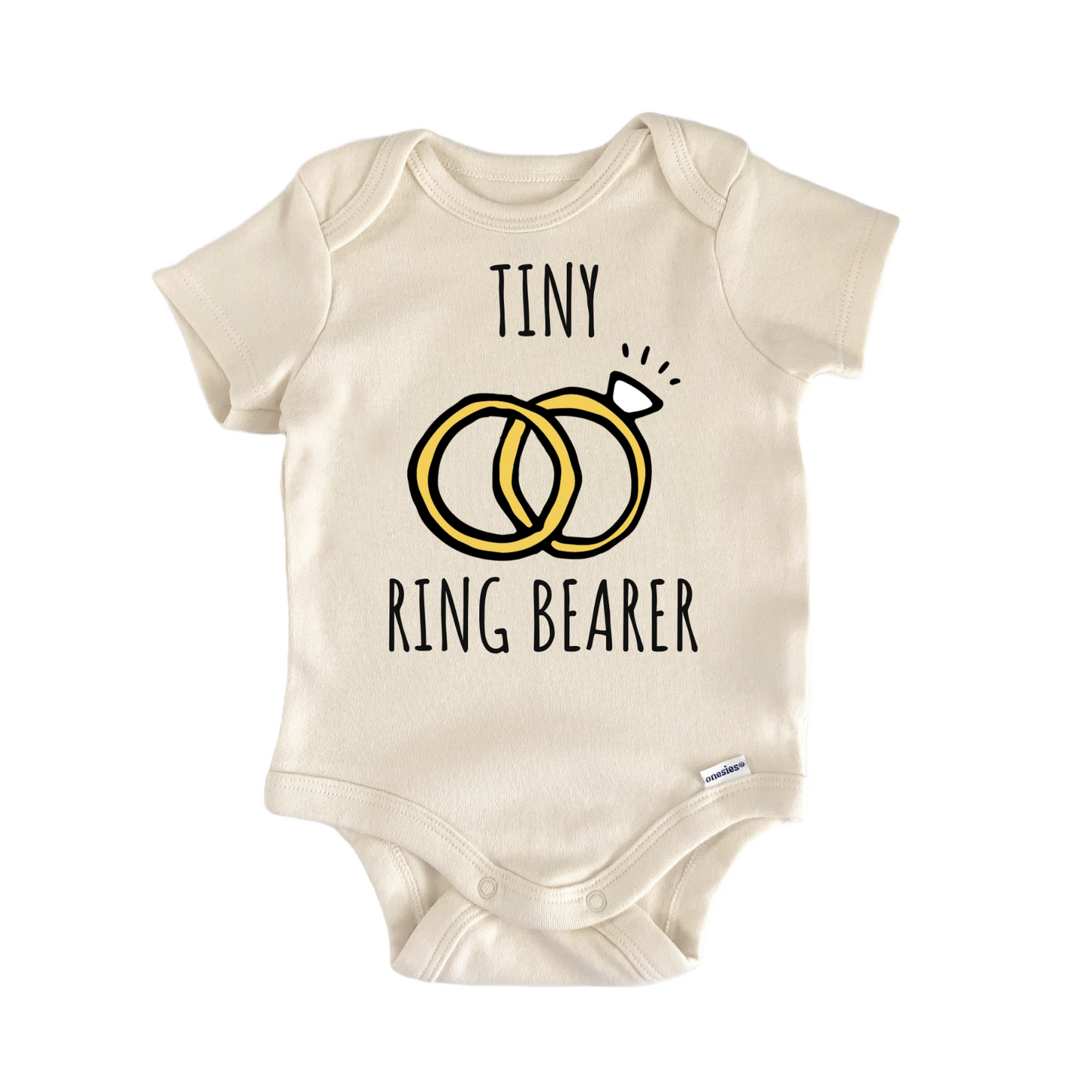 Tiny Ring Bearer Wedding Married Baby Gift Baby Bodysuit