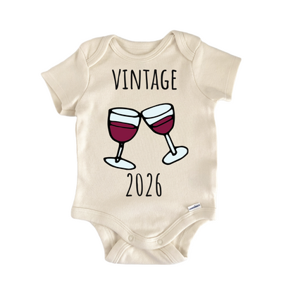 Vintage 2026 Wine Grapes Vineyard Infant Gift Baby Bodysuit