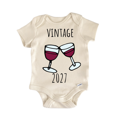 Vintage 2027 Wine Grapes Vineyard Infant Gift Baby Bodysuit