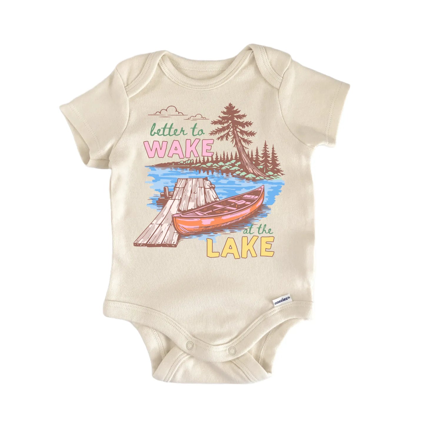 Wake Lake Cabin Canoe Baby Gift Baby Bodysuit