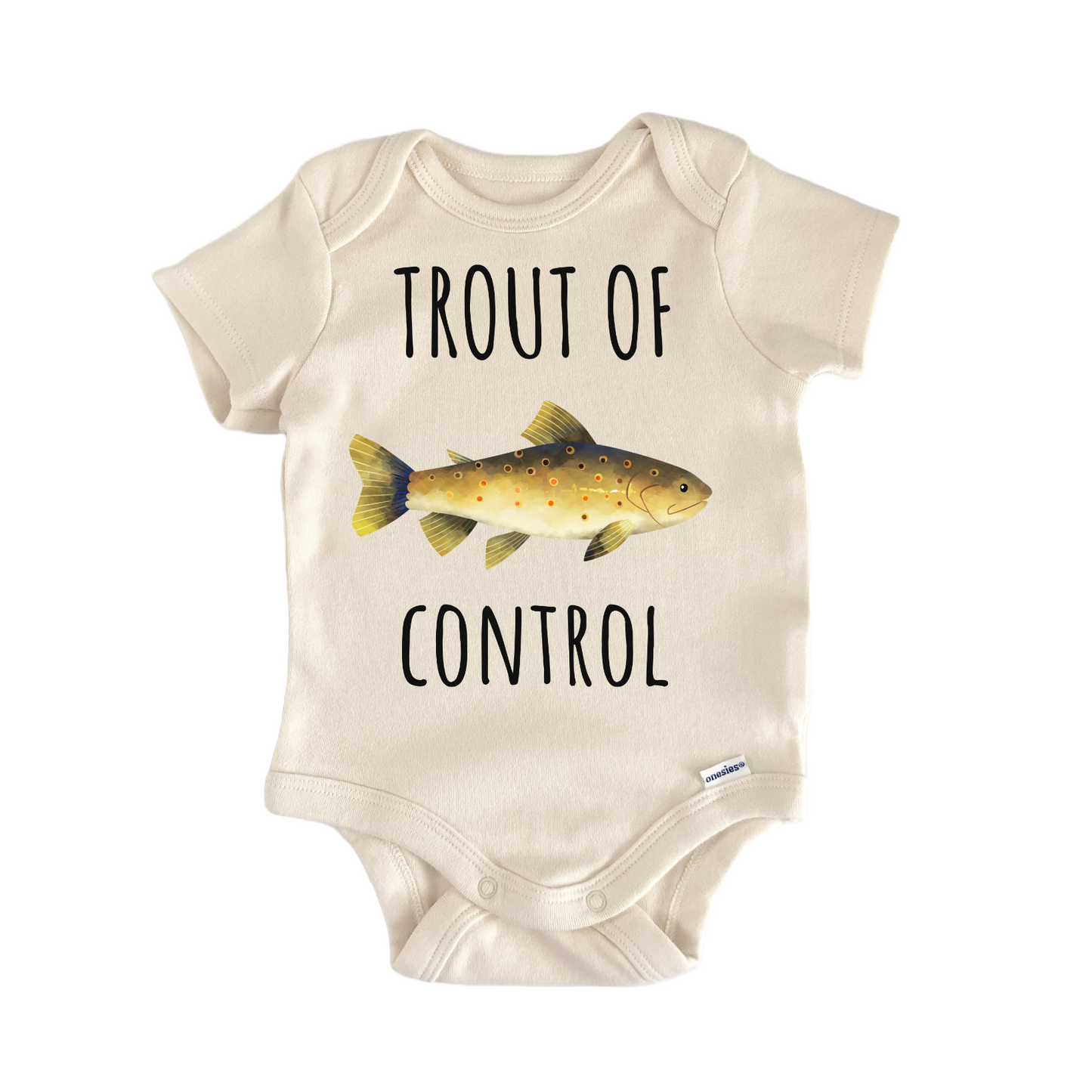 Brown Trout Freshwater Fishing Baby Gift Baby Bodysuit