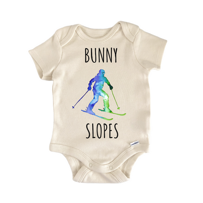 Bunny Slopes Skiing Ski Snow Baby Gift Baby Bodysuit