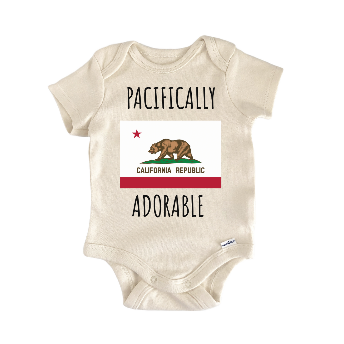 California State Flag Pacific Ocean Baby Gift Baby Bodysuit