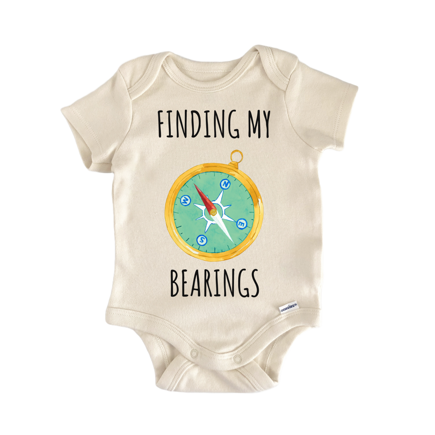 Camping Hiking Compass Bearings Baby Gift Baby Bodysuit