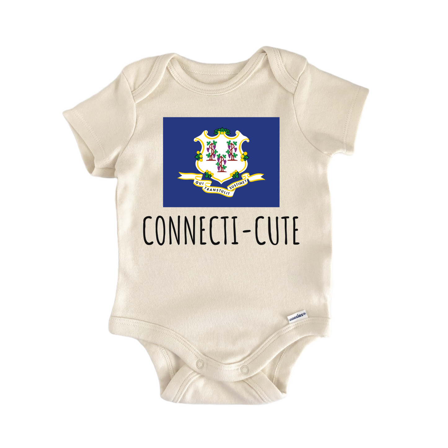 Connecticut State Flag Baby Gift Baby Bodysuit