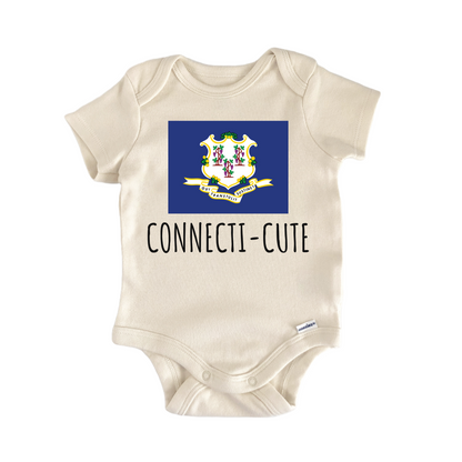Connecticut State Flag Baby Gift Baby Bodysuit