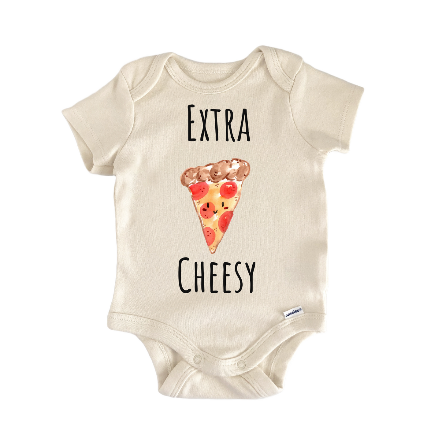 Extra Cheesy Pizza Italian Food Baby Gift Baby Bodysuit