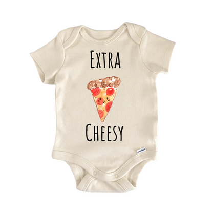 Extra Cheesy Pizza Italian Food Baby Gift Baby Bodysuit