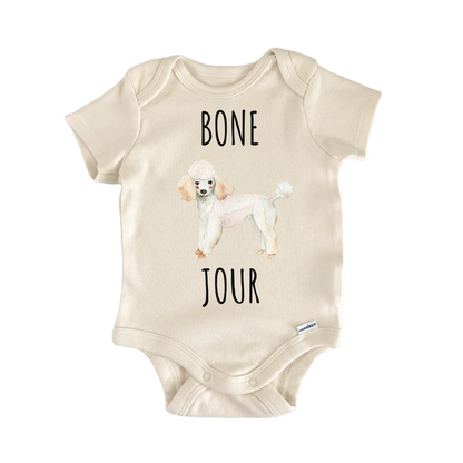 French Poodle Dog France Baby Gift Baby Bodysuit