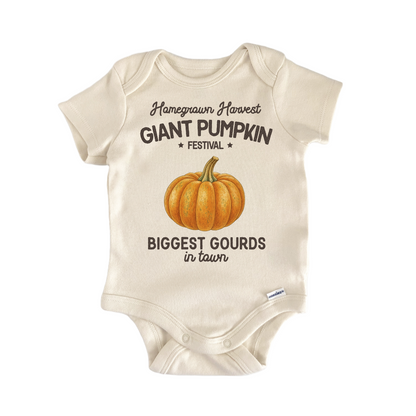 Giant Pumpkin Gourd Fall Farm Baby Gift Baby Bodysuit