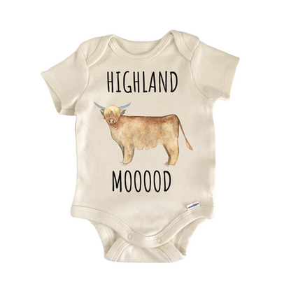 Highland Cow Scotland Baby Gift Baby Bodysuit
