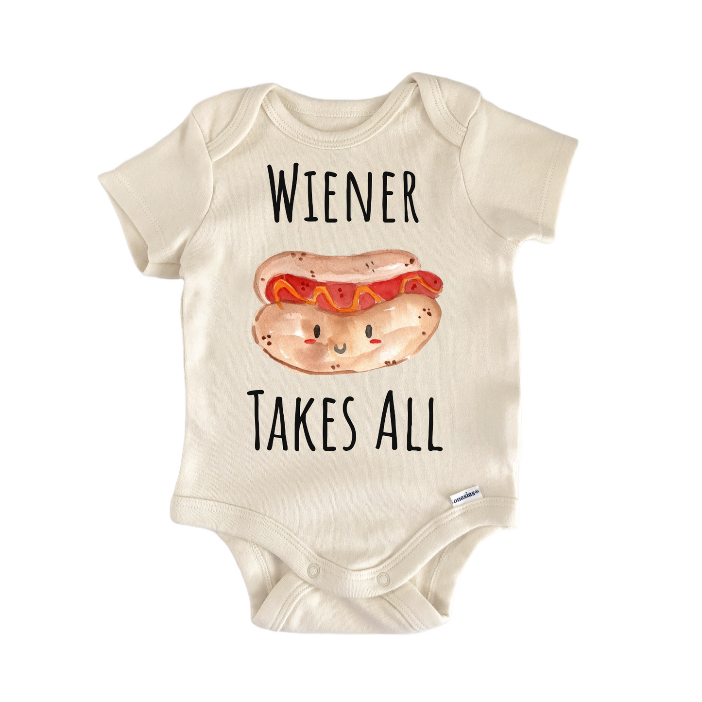 Hot Dog BBQ Wiener Foodie Baby Gift Baby Bodysuit
