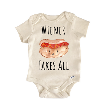 Hot Dog BBQ Wiener Foodie Baby Gift Baby Bodysuit