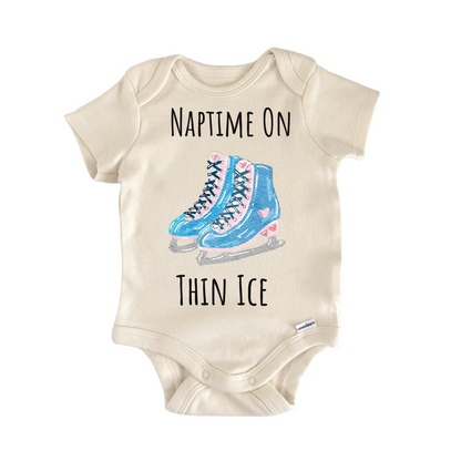 Ice Skater Thin Ice Snow Winter Sports Baby Gift Baby Bodysuit