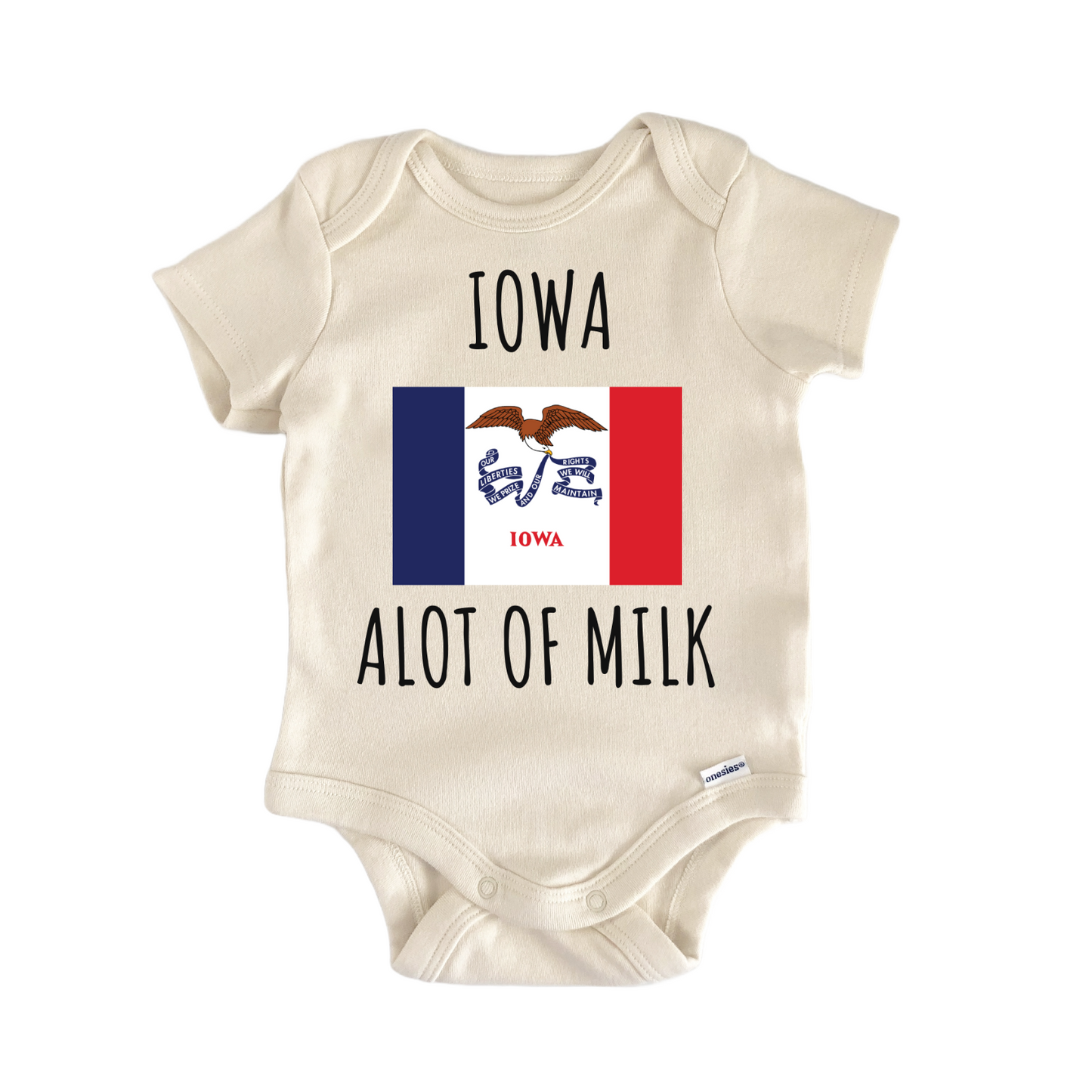 Iowa State Flag Baby Gift Baby Bodysuit