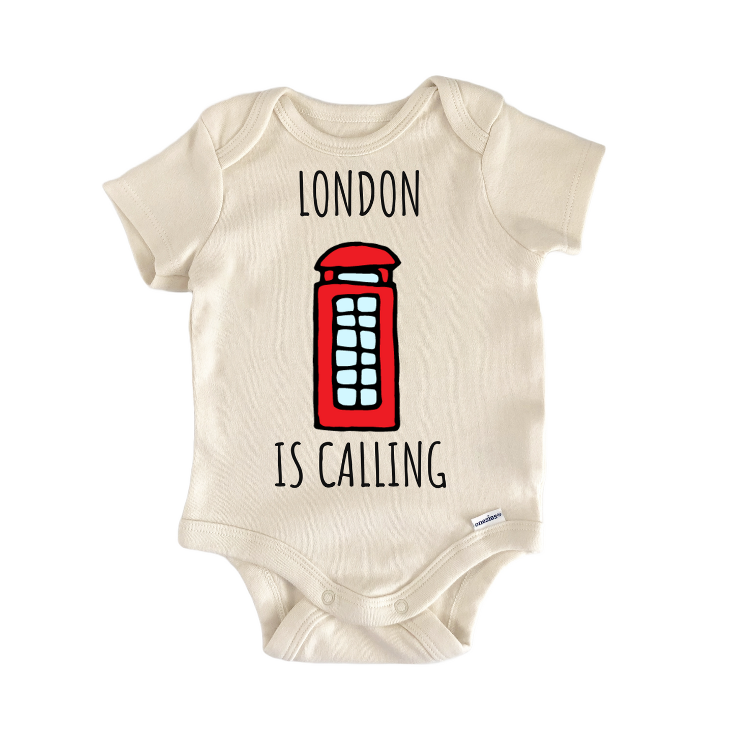 London Is Calling England Phone Baby Gift Baby Bodysuit