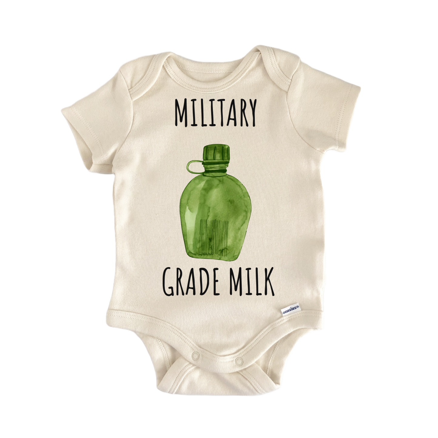 Military Milk Canteen Infant Gift Baby Bodysuit
