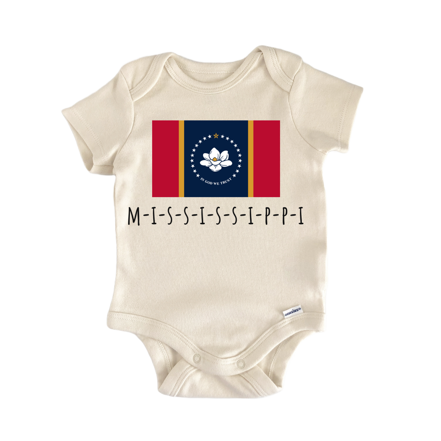 Mississippi State Flag Baby Gift Baby Bodysuit