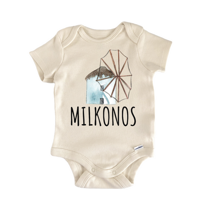 Greek Windmill Baby Gift Baby Bodysuit