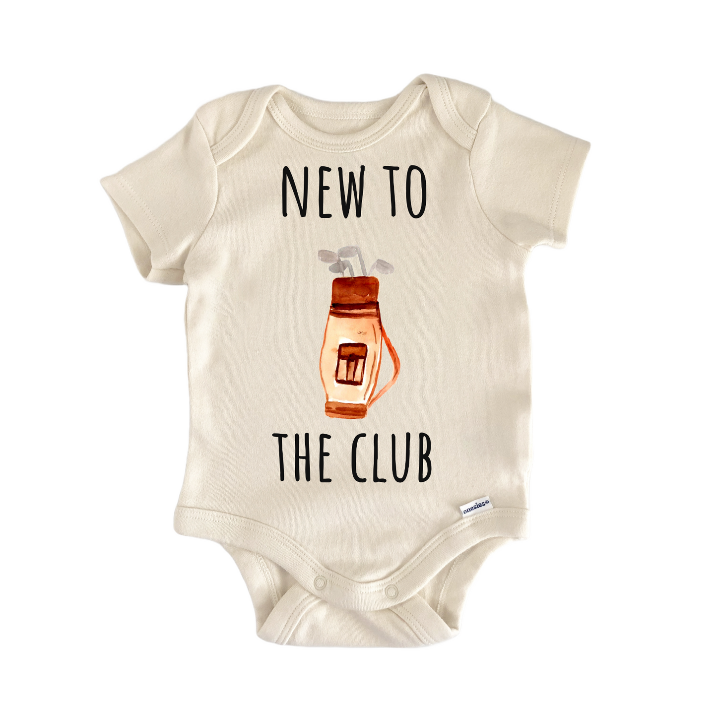 New To The Club Golf Course Newborn Gift Baby Bodysuit