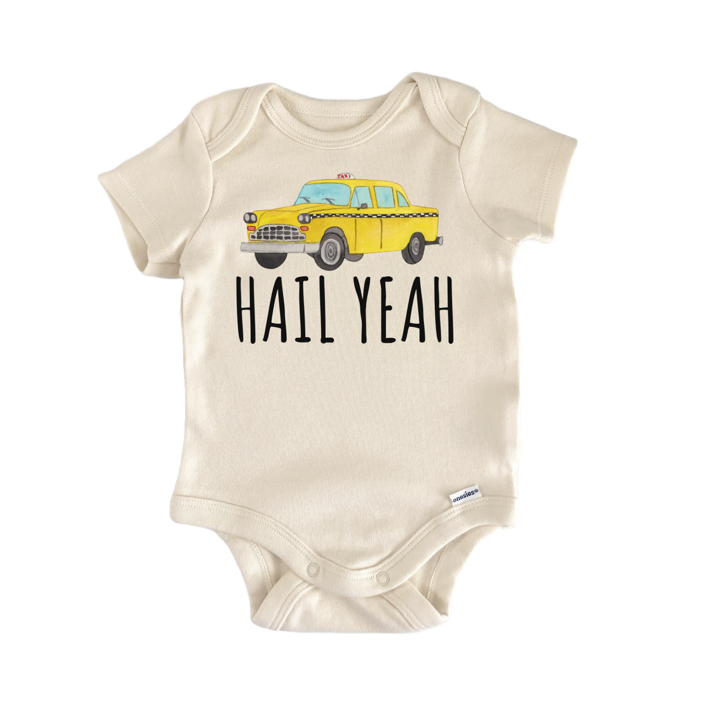 New York City Taxi Cab Newborn Gift Baby Bodysuit