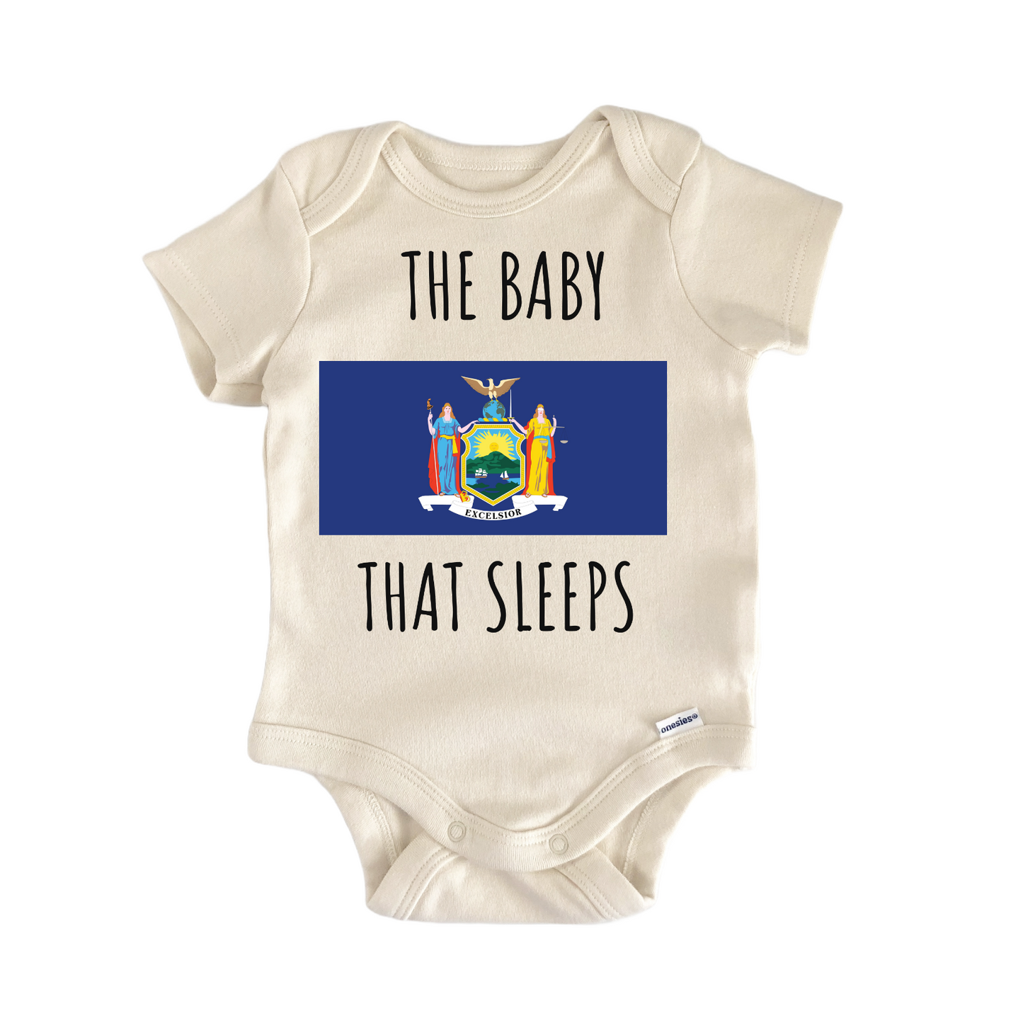 New York State Flag Baby Gift Baby Bodysuit