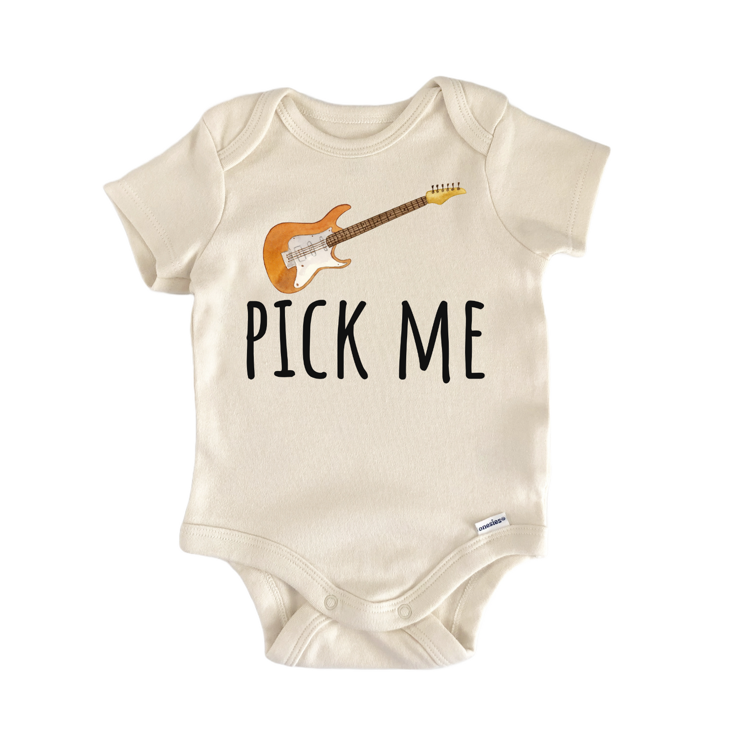 Pick Me Electric Guitar Rock Band Baby Gift Baby Bodysuit