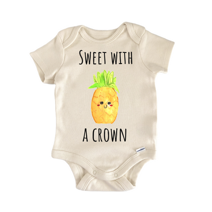Pineapple Crown Fruit Tropical Princess Baby Gift Baby Bodysuit