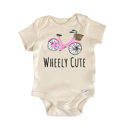 Pink Bicycle Girl Bike Baby Gift Baby Bodysuit