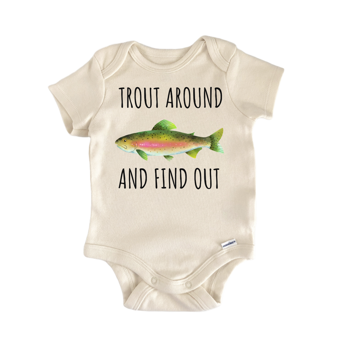 Rainbow Trout Pumpkinseed Fish Freshwater Fishing Baby Gift Baby Bodysuit
