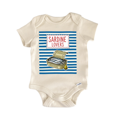 Sardine Lovers Seafood Stamp Baby Gift Baby Bodysuit