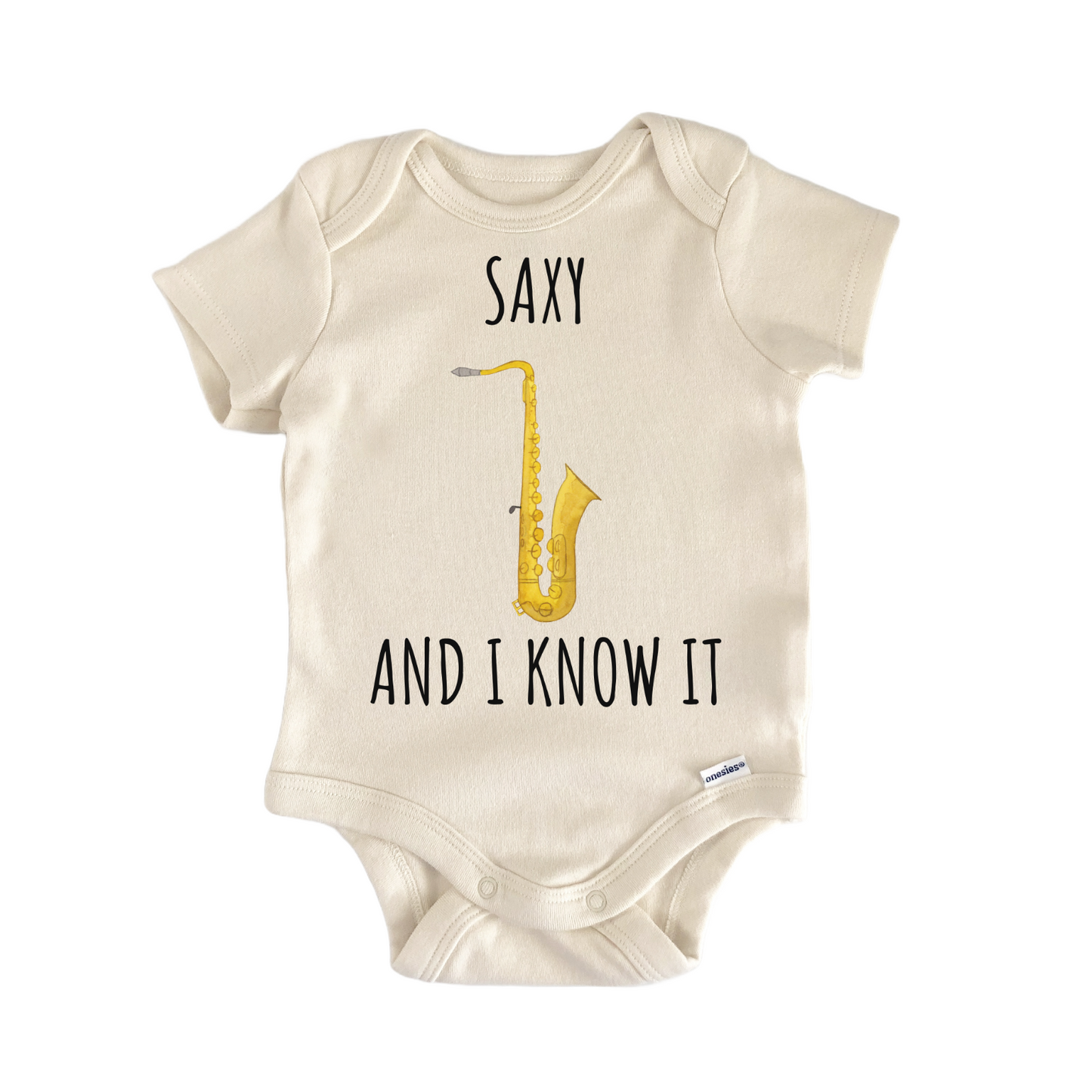 Saxophone Brass Instrument Band Baby Gift Baby Bodysuit