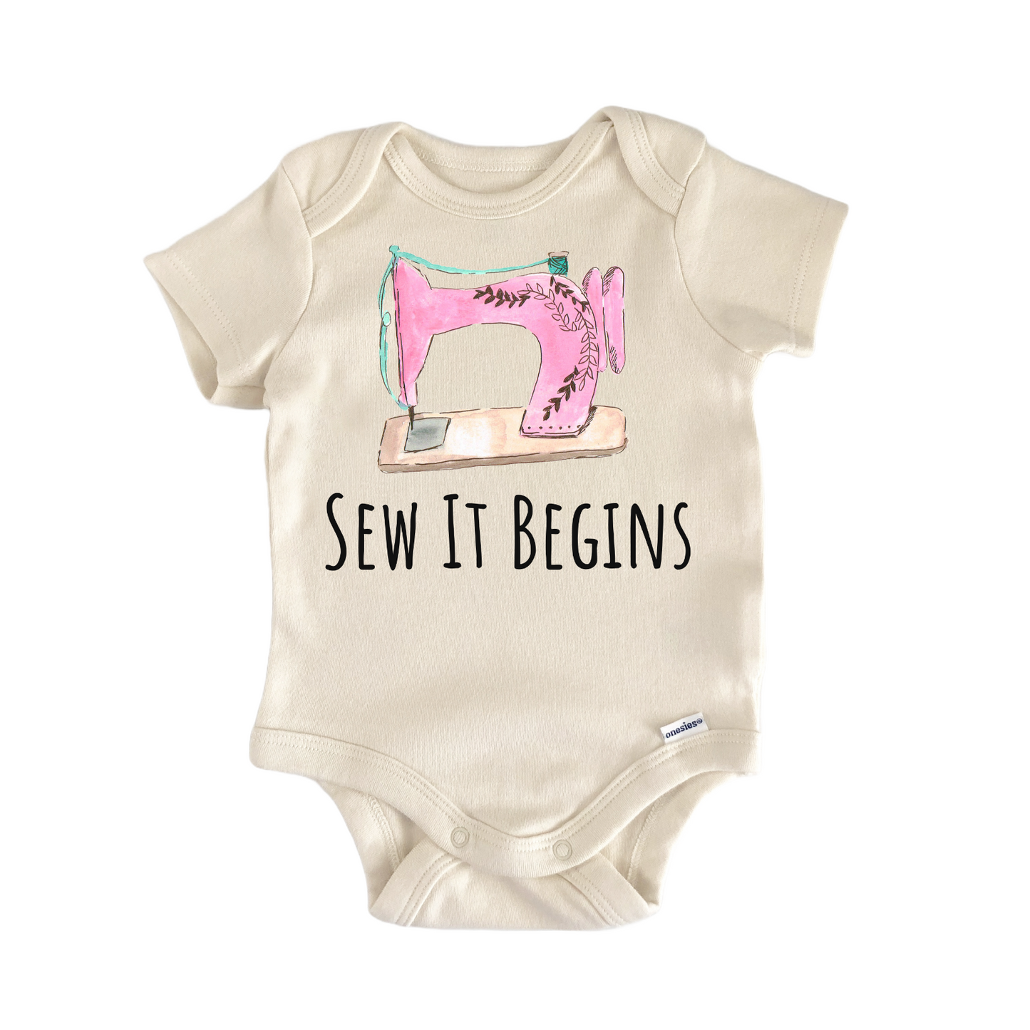 Sewing Machine Seamstress Thread Baby Gift Baby Bodysuit