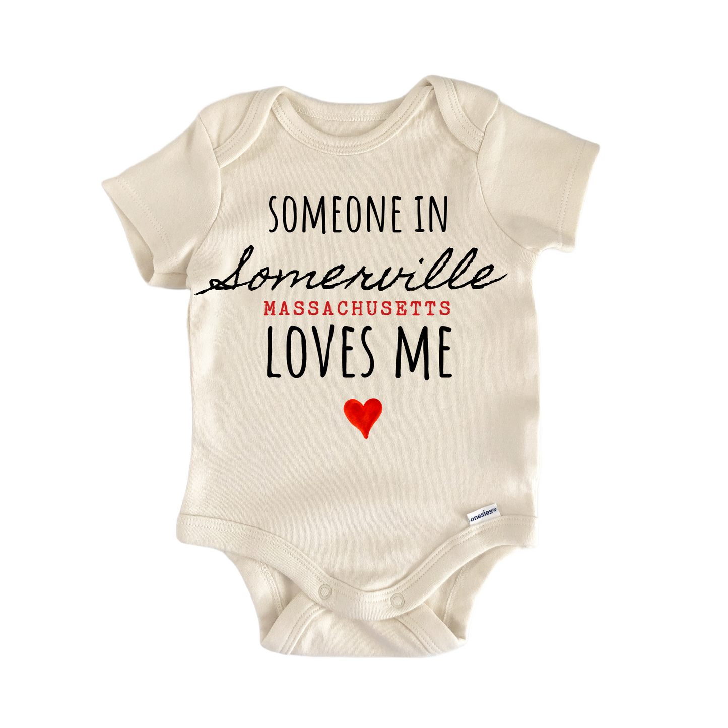 Somerville Massachusetts Baby Gift Baby Bodysuit