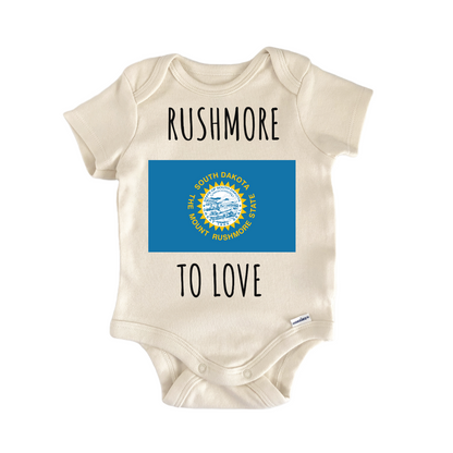 South Dakota Rushmore State Flag Baby Gift Baby Bodysuit