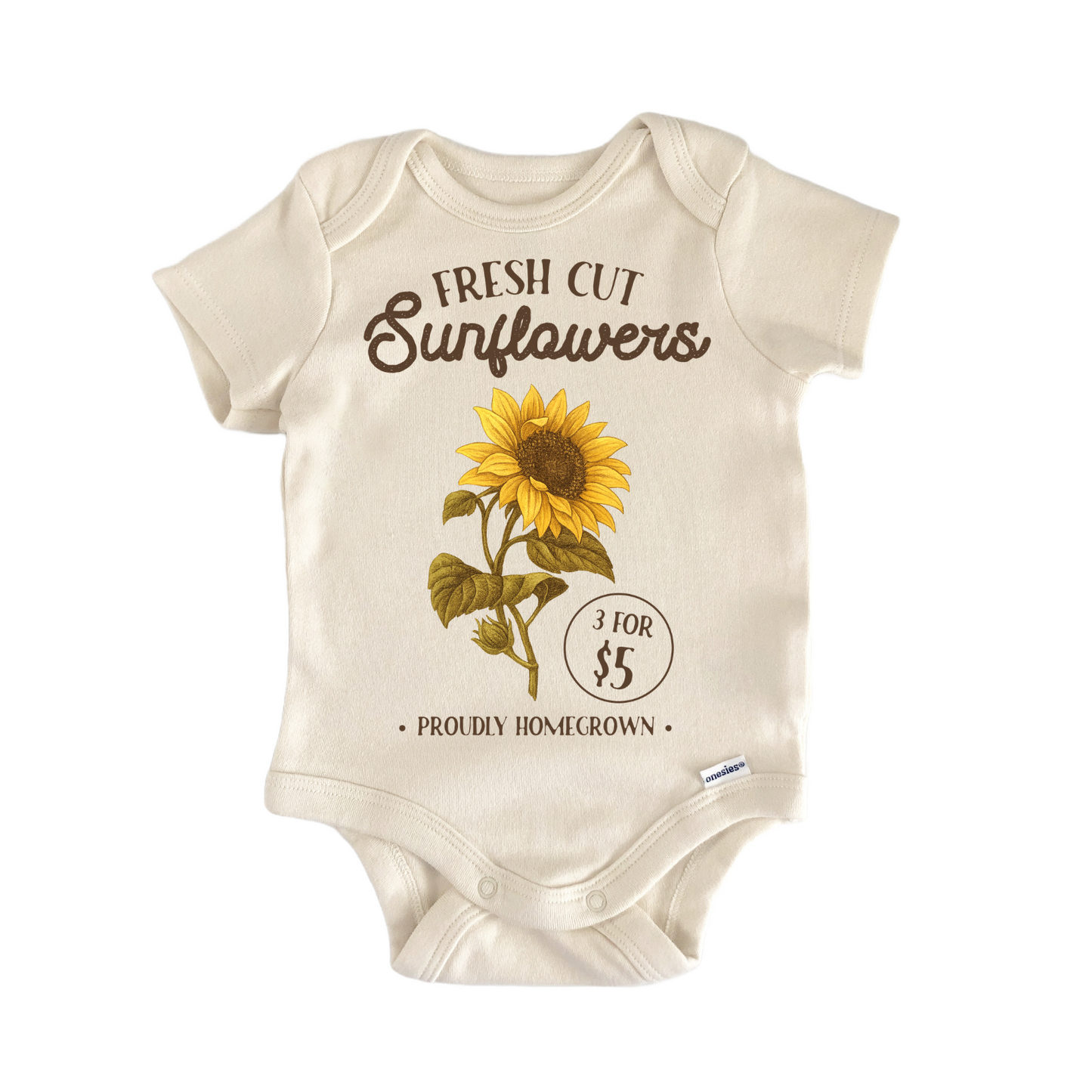 Sunflower Farm Homegrown Market Baby Gift Baby Bodysuit