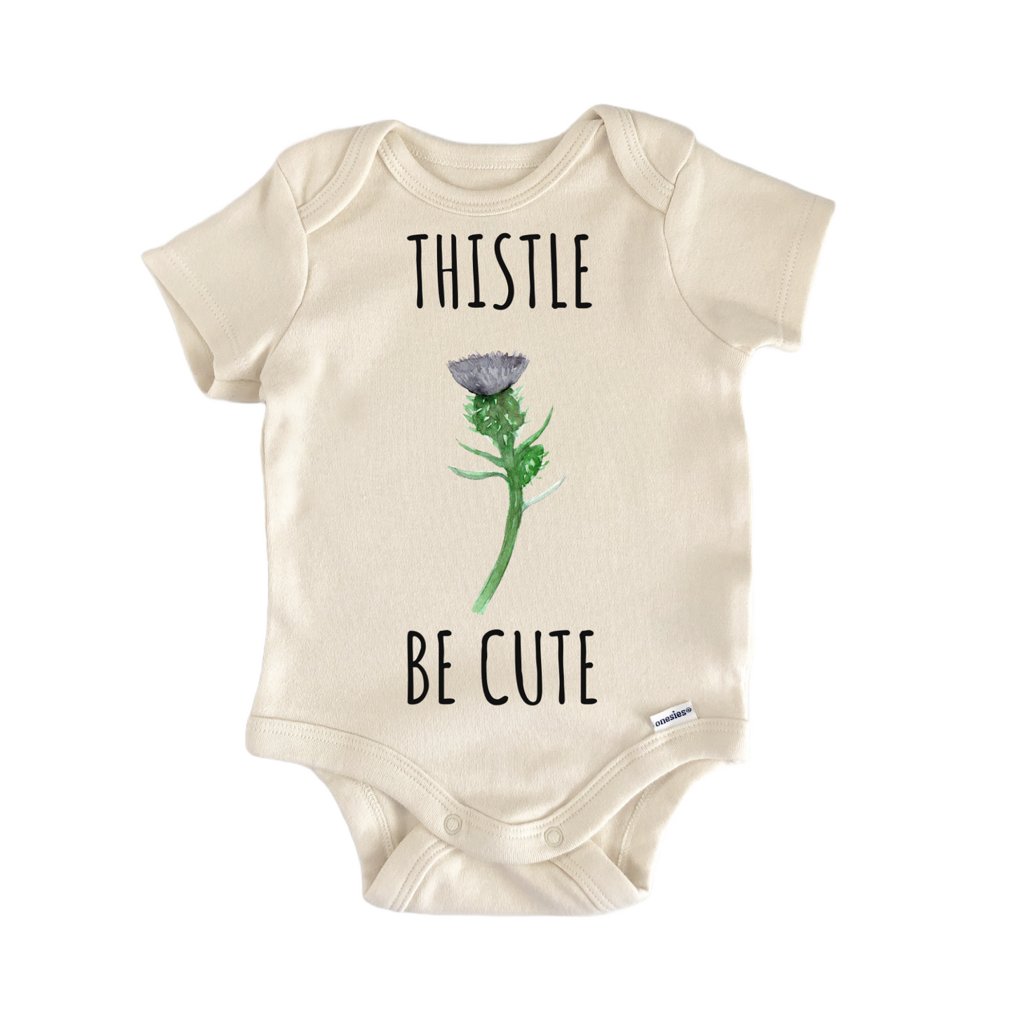 Scottish Thistle Flower Baby Gift Baby Bodysuit