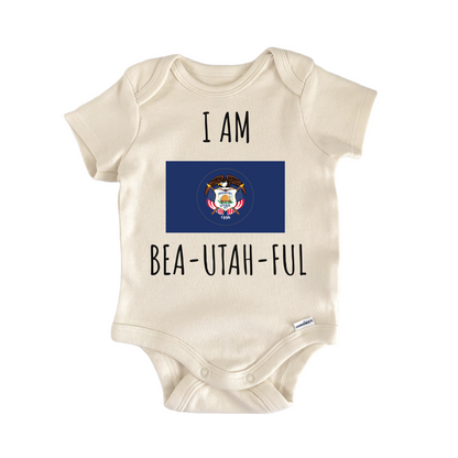 Utah State Flag Baby Gift Baby Bodysuit