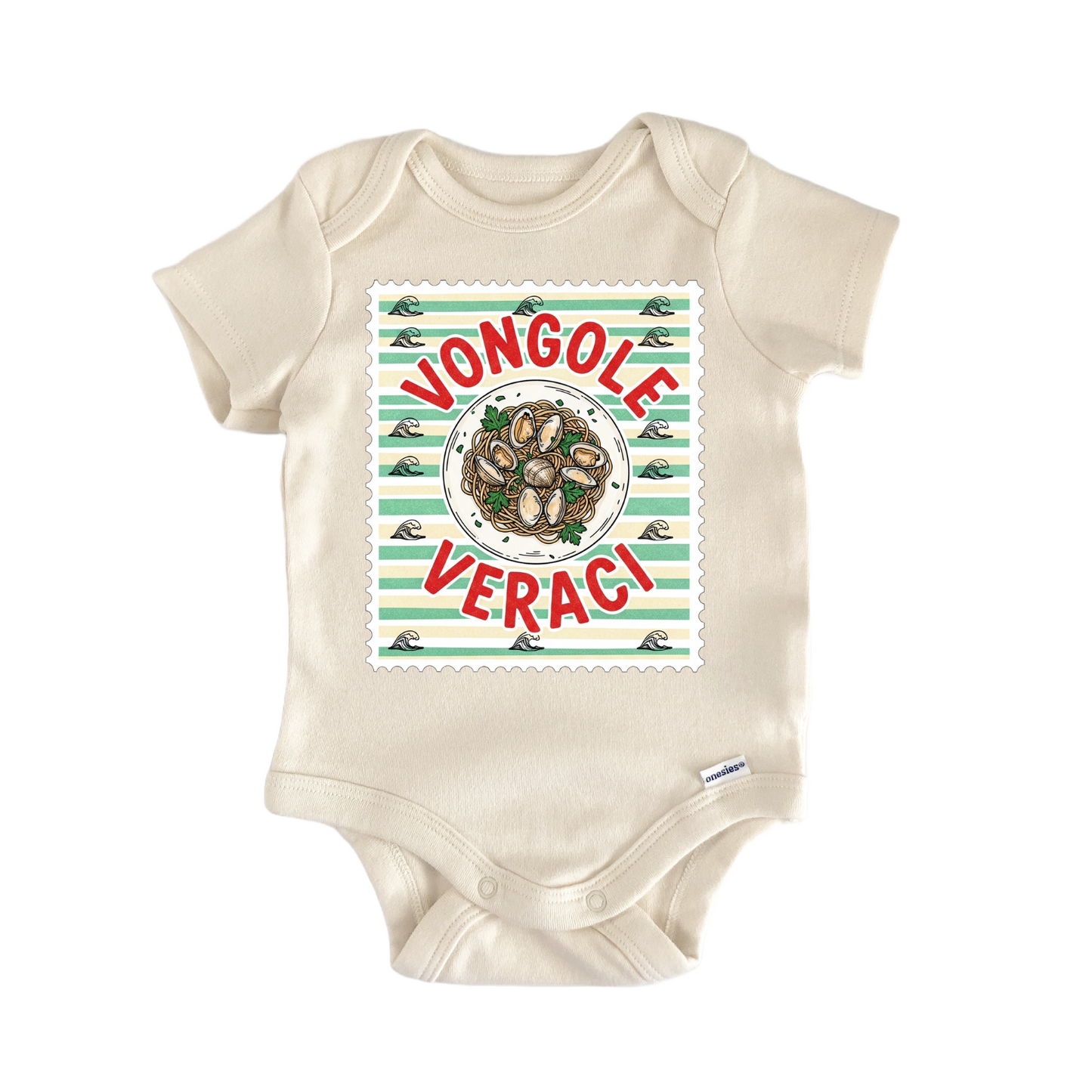 Vongole Veraci Seafood Pasta Baby Gift Baby Bodysuit